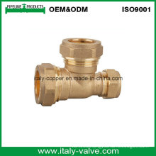 ISO9001 Certificated Brass Forged Compression Reducing Tee (AV7016)